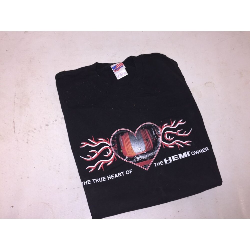 The True Heart of the Hemi Owner - Black T Shirt  Hemi Engine - Truck Lover XL